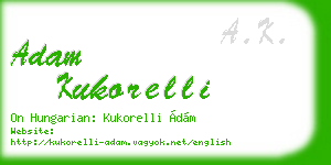 adam kukorelli business card