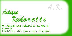 adam kukorelli business card